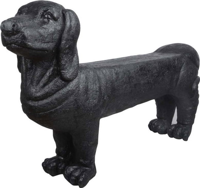Černá zahradní lavice Dachshund – Esschert Design