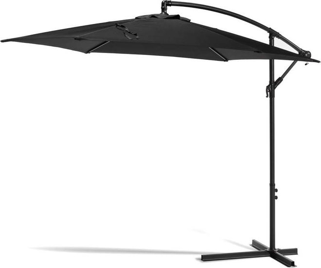Černý slunečník ø 300 cm Happy Sun – Bonami Essentials