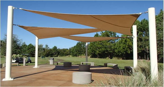 Béžová stínící plachta 360x360 cm - Rojaplast