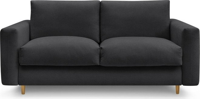 Černá pohovka na každodenní spaní/rozkládací 200 cm Cocoone – Bobochic Paris