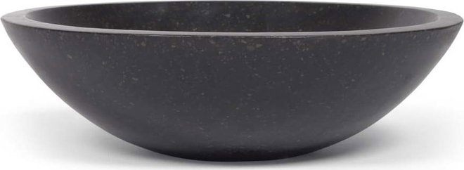 Černé umyvadlo z terrazzo Kave Home Sunday, ø 40 cm
