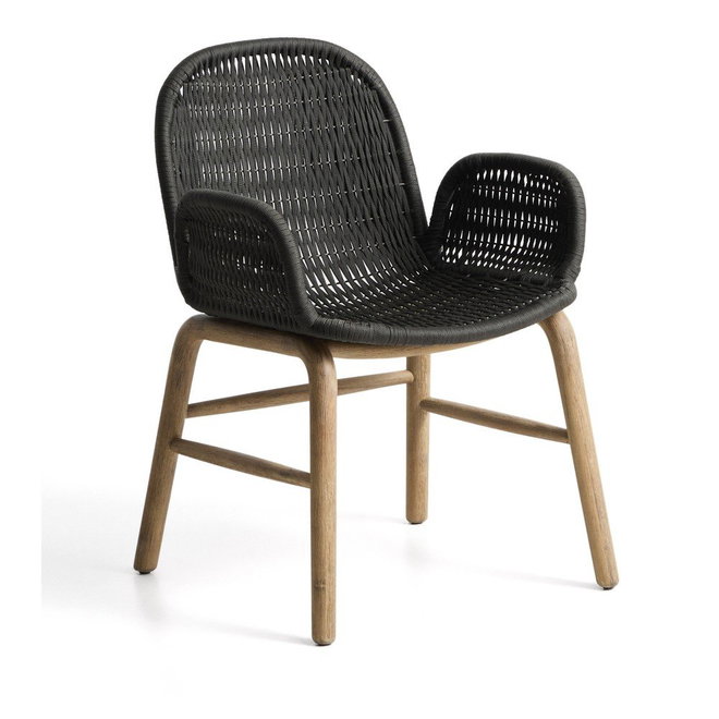 Tmavě šedá zahradní židle Alipa – Kave Home