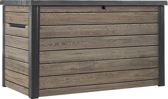 Černý/ve světle přírodní barvě plastový zahradní úložný box Deco Ashwood – Keter