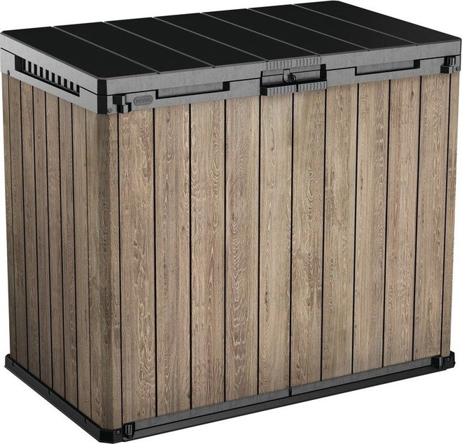 Hnědý plastový zahradní úložný box Deco – Keter