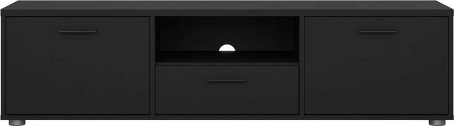 Černý TV stolek 147x38 cm Media – Tvilum