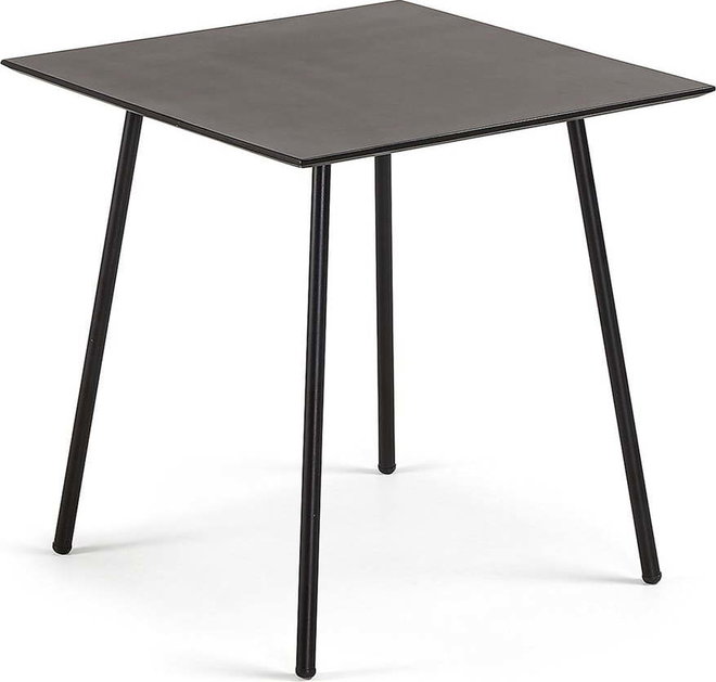 Černý stůl Kave Home Ulrich, 75 x 75 cm