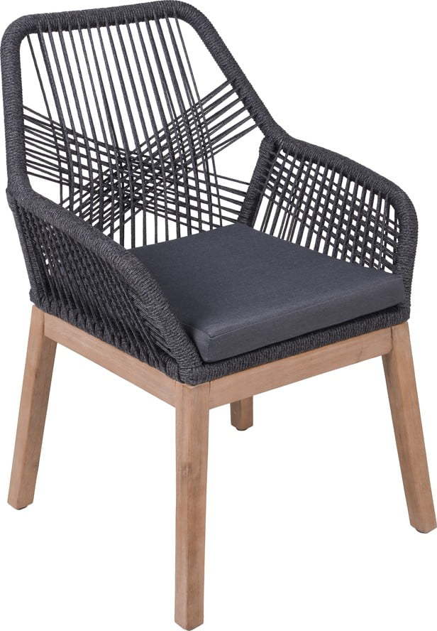Šedá dřevěná zahradní židle Pomona – Garden Pleasure