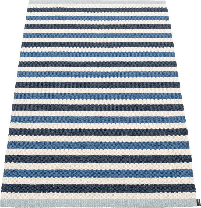 Modro-krémový vnitřní a venkovní koberec 70x120 cm Teo Denim – Pappelina