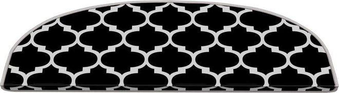 Černo-bílé nášlapy na schody v sadě 16 ks 20x65 cm Madalyon – Vitaus