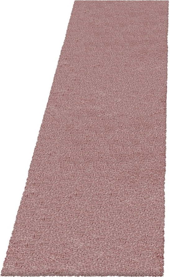 Růžový běhoun 80x250 cm Fluffy – Ayyildiz Carpets