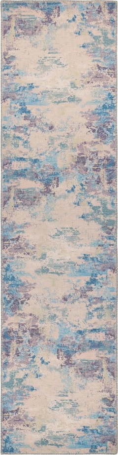 Modro-fialový pratelný běhoun s příměsí recyklovaných vláken 60x230 cm Reid – Flair Rugs