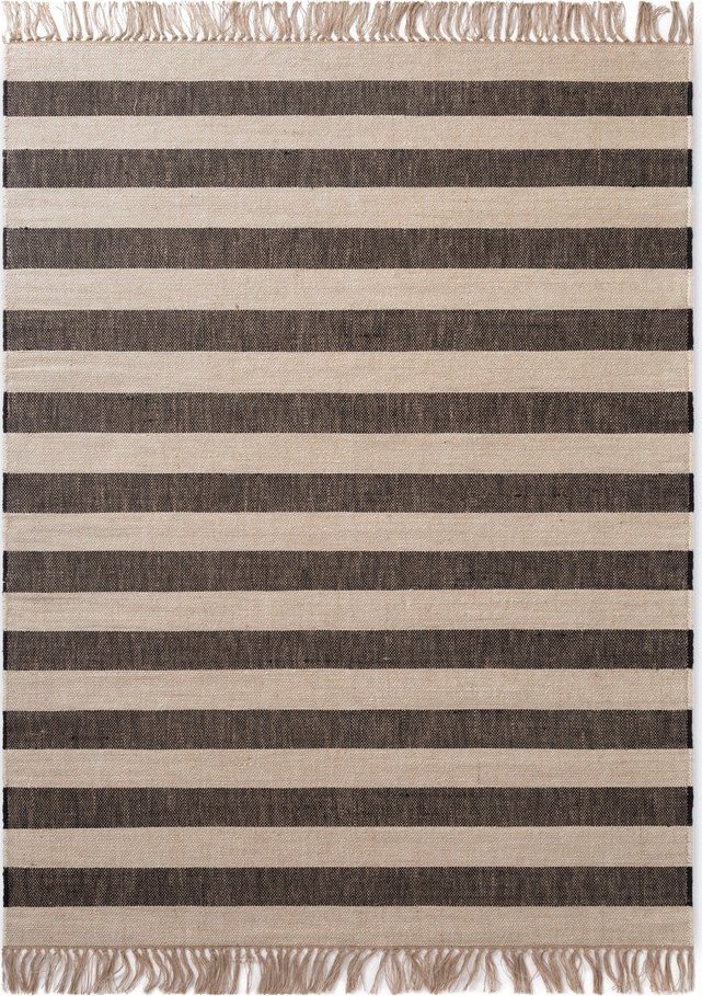 Černý/krémový oboustranný/ručně tkaný jutový koberec 120x170 cm Playa – Hanse Home