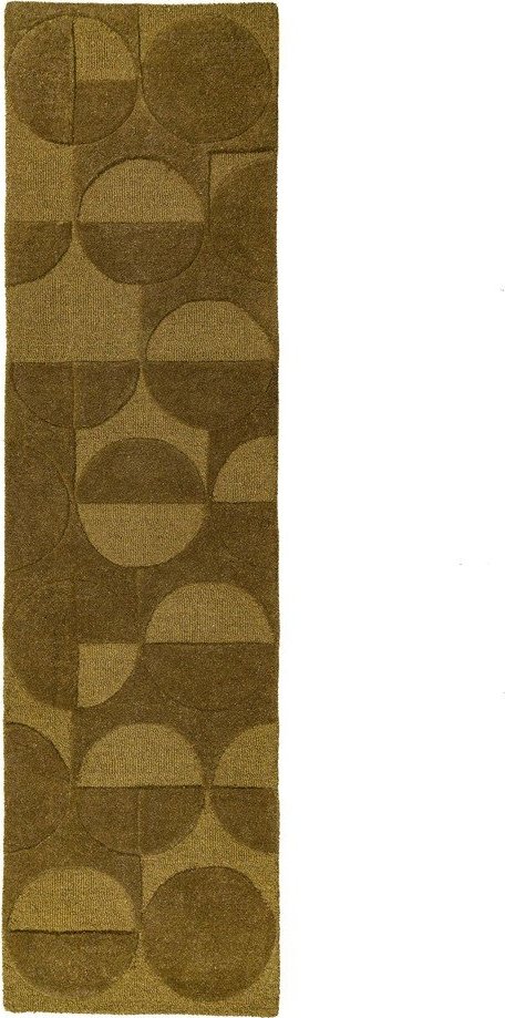 Tmavě zelený ručně tkaný vlněný běhoun 60x230 cm Gigi – Flair Rugs