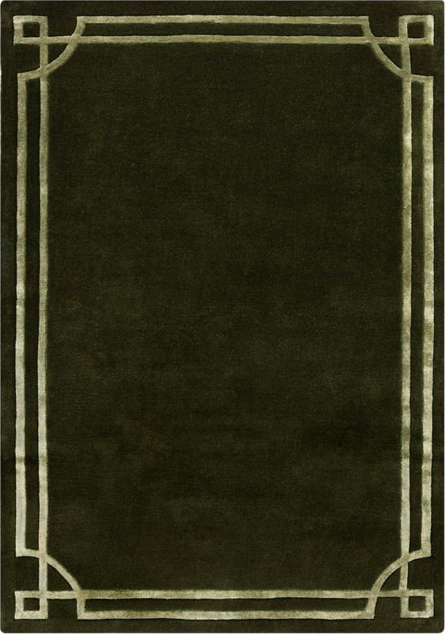 Tmavě zelený ručně tkaný vlněný koberec 120x170 cm Gatsby – Flair Rugs