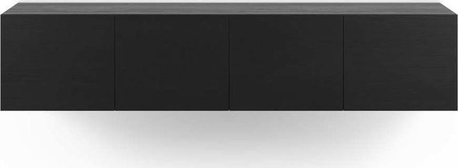 Černý TV stolek 180x38x35 cm Daroca – Marckeric