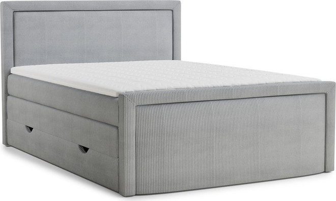 Šedá boxspring postel s úložným prostorem 180x200 cm Fresco – Maison de Rêve