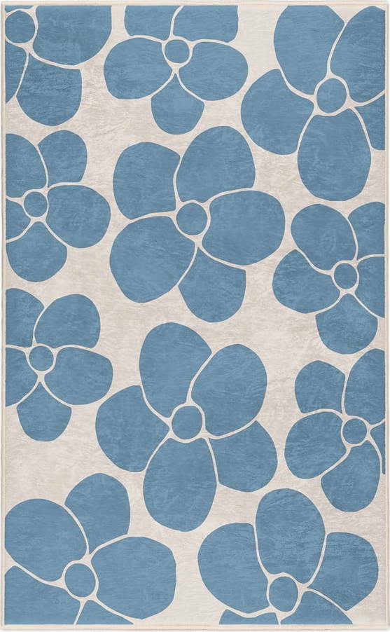 Modrý pratelný koberec 60x100 cm Blue Meadow – Mila Home