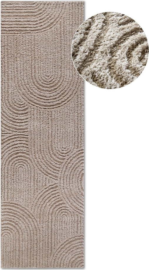 Béžový běhoun 80x240 cm Chappe Beige – Elle Decoration
