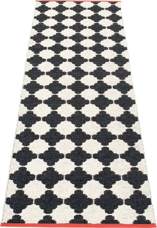 Černo-bílý vnitřní a venkovní běhoun 70x225 cm Marre Black Coral – Pappelina