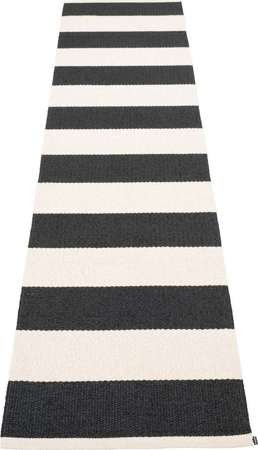 Černo-bílý vnitřní a venkovní běhoun 70x300 cm Bob Black Vanilla – Pappelina