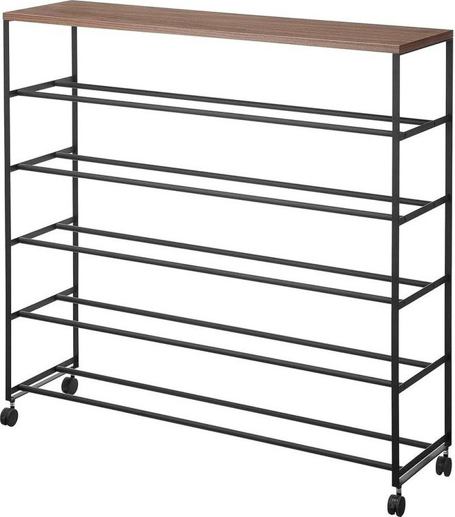 Černý kovový stojan na boty 90,5x87x26 cm Tower – YAMAZAKI