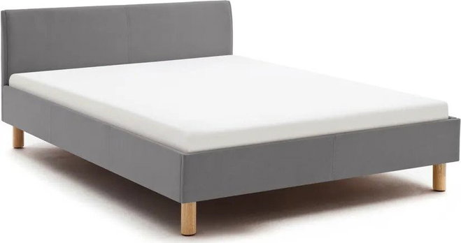 Světle šedá čalouněná jednolůžková postel bez roštu 120x200 cm Lena – Meise Möbel