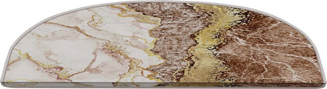 Nášlapy na schody ve světle hnědo-krémové barvě v sadě 16 ks 20x65 cm Golden Marble – Vitaus