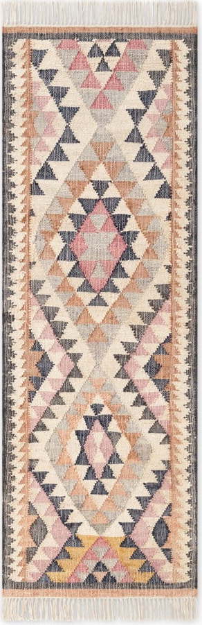 Šedý ručně tkaný jutový běhoun 80x200 cm Roya Parsa – Elle Decoration