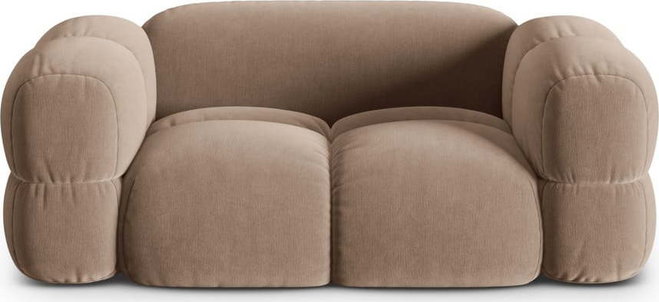 Hnědá sametová pohovka 180 cm Loretto – Cosmopolitan Design