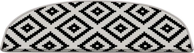 Černo-bílé nášlapy na schody v sadě 16 ks 20x65 cm Art – Vitaus
