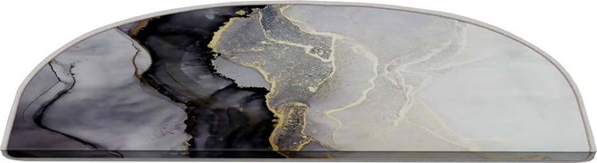 Černobílé nášlapy na schody v sadě 16 ks 20x65 cm Golden Marble – Vitaus