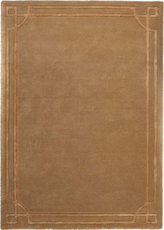 Hnědý ručně tkaný vlněný koberec 160x230 cm Gatsby – Flair Rugs