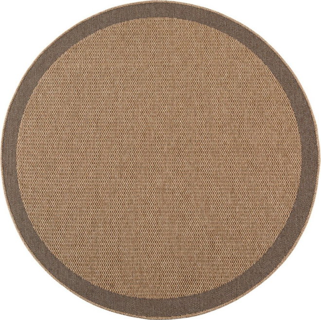Hnědý kulatý vnitřní a venkovní koberec ø 120 cm Timber 1402 – Ayyildiz Carpets