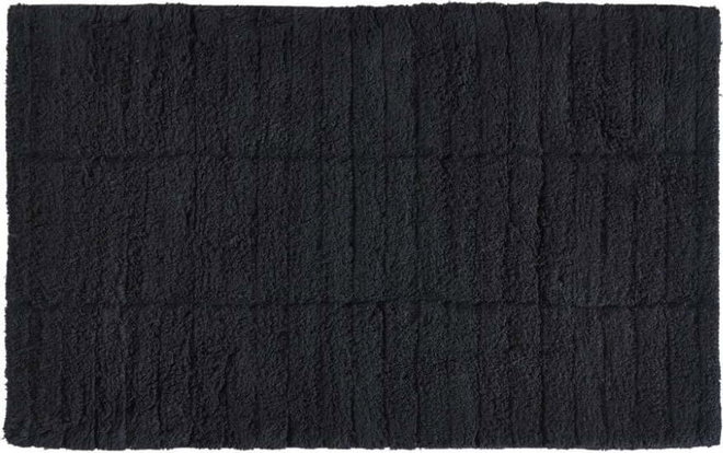 Černá koupelnová předložka 80x50 cm Tiles - Zone