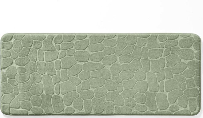 Zelená koupelnová předložka 50x120 cm Ricochet – douceur d'intérieur