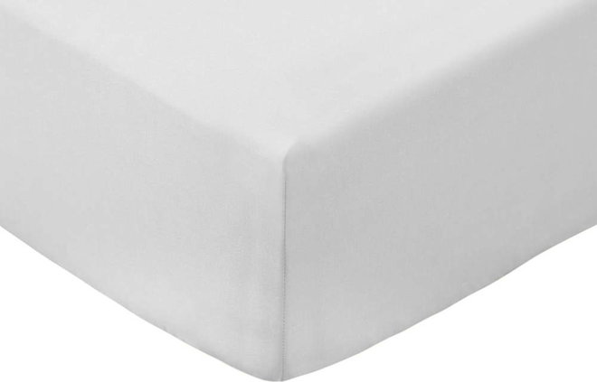 Bílé napínací prostěradlo z bavlněného perkálu 90x190 cm Cotton Percale – Bianca