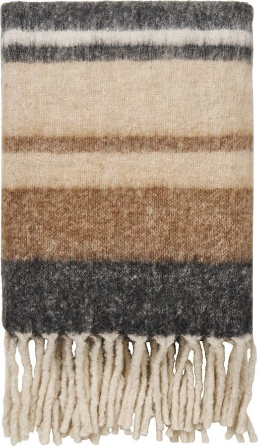 Hnědá deka s příměsí vlny 130x170 cm Carmel – House Nordic