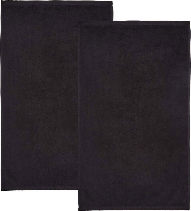 Černé rychleschnoucí/froté bavlněné osušky v sadě 2 ks 90x140 cm Quick Dry – Catherine Lansfield