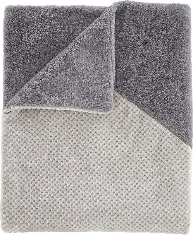 Šedá deka z mikroplyše 130x170 cm Cosy Larsson Geo – Catherine Lansfield