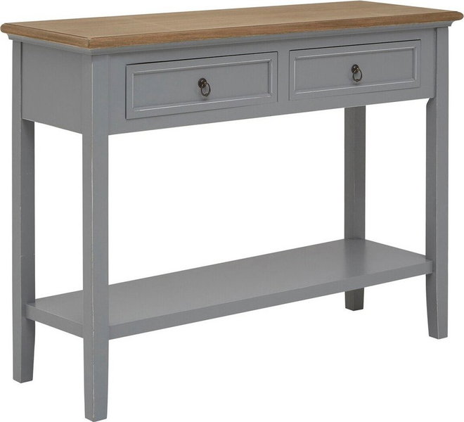 Šedý konzolový stolek z masivu pavlovnie 34,5x99 cm Henley – Premier Housewares