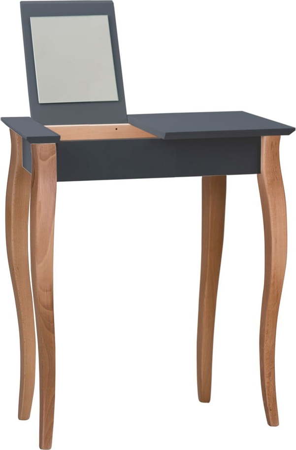 Grafitově šedý toaletní stolek se zrcadlem Ragaba Dressing Table, délka 65 cm