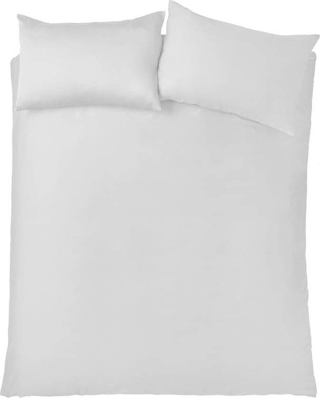 Bílé povlečení na dvoulůžko/prodloužené z bavlněného saténu 230x220 cm Cotton Sateen – Bianca