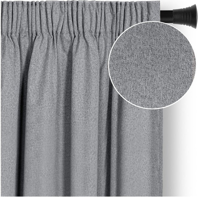 Šedý zatemňovací závěs 140x250 cm Corita – Restilo