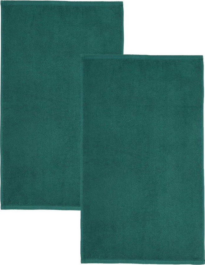 Tmavě zelené rychleschnoucí/froté bavlněné osušky v sadě 2 ks 90x140 cm Quick Dry – Catherine Lansfield