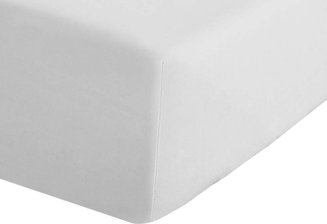 Bílé napínací perkálové prostěradlo 135x190 cm Easy Iron Percale – Catherine Lansfield