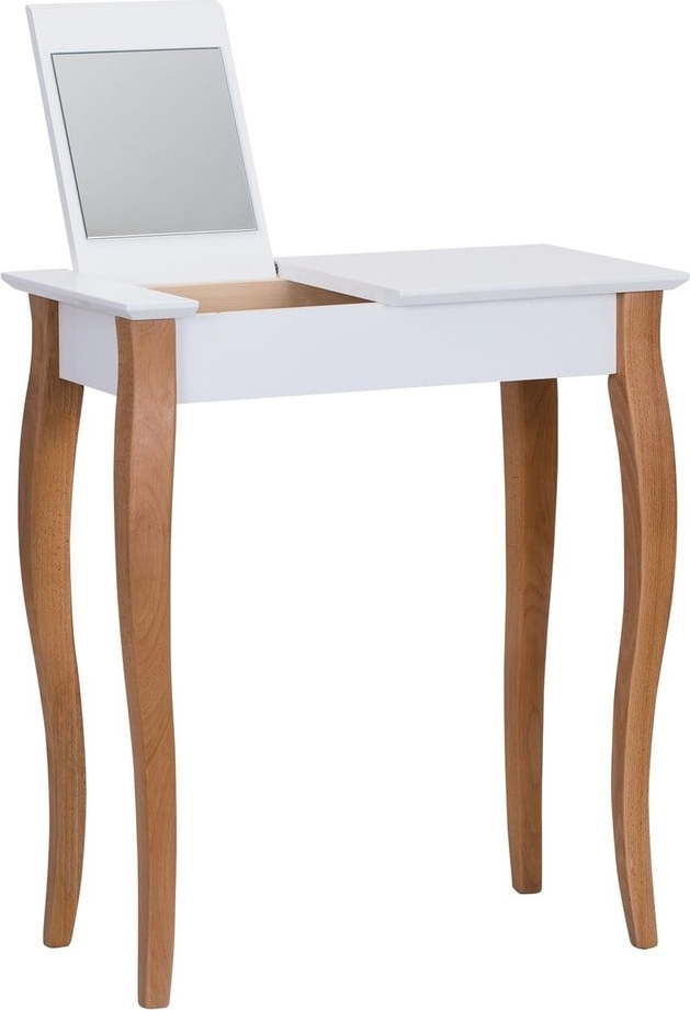 Bílý toaletní stolek se zrcadlem Ragaba Dressing Table, délka 65 cm