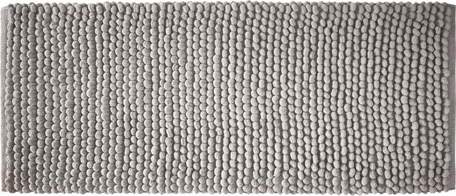 Šedá koupelnová předložka 50x120 cm Aspen Bobble – Bianca