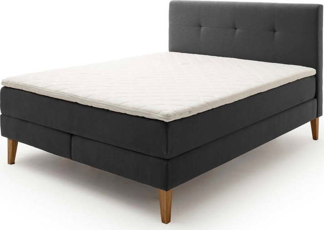 Antracitová boxspring postel 180x200 cm Stockholm – Meise Möbel