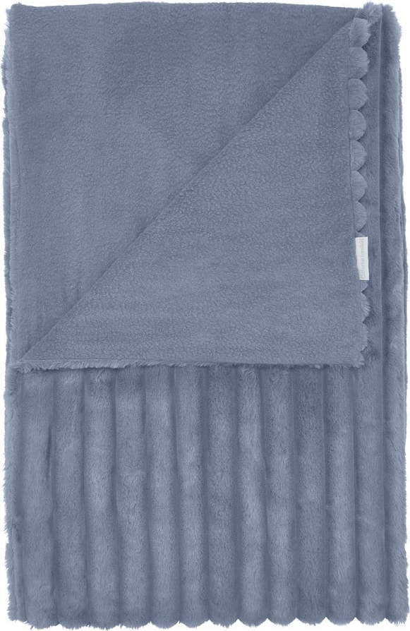 Modrá deka z mikroplyše 130x170 cm Cosy Ribbed – Catherine Lansfield
