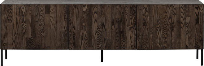Hnědý TV stolek z borovicového dřeva 180x56x46 cm Bono – WOOOD